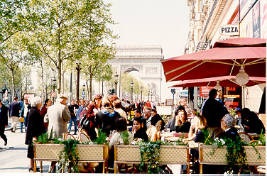 The Etoile gate from Champs Elisee