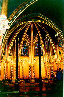 An interiere of Lower church of StChapelle