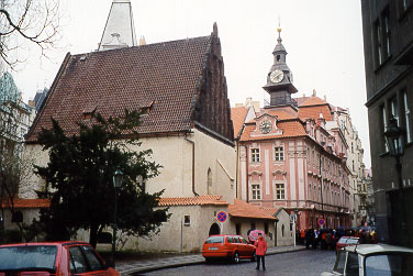 The medieval AltNeuShul Synagogue in Prague