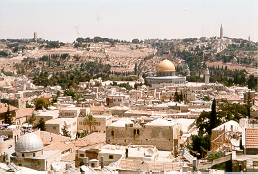 A view of the old Jerusalem from the David Tower
