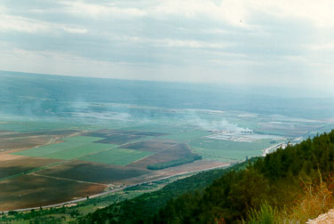 Hula Valley in Galilee from the hill