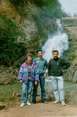 We are near one of the waterfalls near Kiriat Shmone