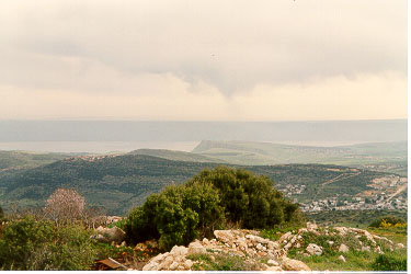 A view from Hararit to the Kinneret Lake